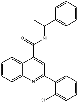 2-(2-chlorophenyl)-N-(1-phenylethyl)quinoline-4-carboxamide Struktur