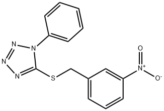 5-[(3-nitrophenyl)methylsulfanyl]-1-phenyltetrazole Struktur