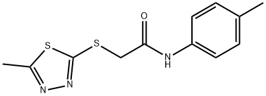 N-(4-methylphenyl)-2-[(5-methyl-1,3,4-thiadiazol-2-yl)sulfanyl]acetamide Struktur