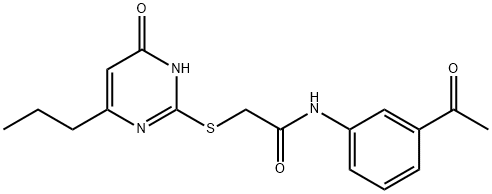 N-(3-acetylphenyl)-2-[(4-oxo-6-propyl-1H-pyrimidin-2-yl)sulfanyl]acetamide Struktur