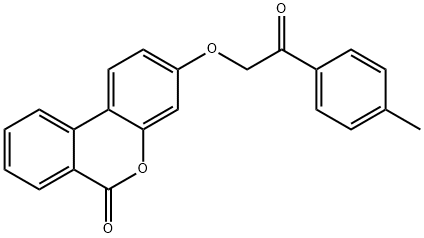 3-[2-(4-methylphenyl)-2-oxoethoxy]benzo[c]chromen-6-one Struktur