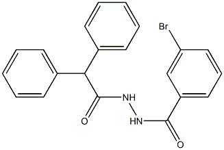 3-bromo-N'-(2,2-diphenylacetyl)benzohydrazide Struktur