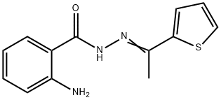 2-amino-N-[(Z)-1-thiophen-2-ylethylideneamino]benzamide Struktur