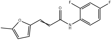 (E)-N-(2,4-difluorophenyl)-3-(5-methylfuran-2-yl)prop-2-enamide Struktur