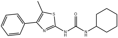 1-cyclohexyl-3-(5-methyl-4-phenyl-1,3-thiazol-2-yl)urea Struktur