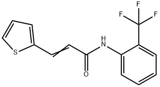 (E)-3-thiophen-2-yl-N-[2-(trifluoromethyl)phenyl]prop-2-enamide Struktur