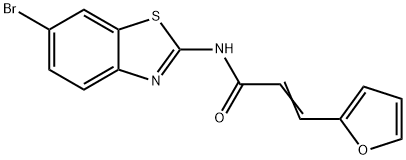 (E)-N-(6-bromo-1,3-benzothiazol-2-yl)-3-(furan-2-yl)prop-2-enamide Struktur