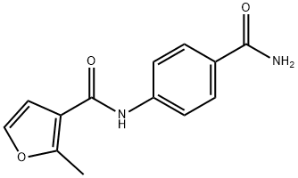 N-(4-carbamoylphenyl)-2-methylfuran-3-carboxamide Struktur