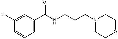 3-chloro-N-(3-morpholin-4-ylpropyl)benzamide Struktur