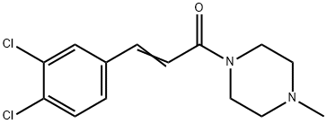 (E)-3-(3,4-dichlorophenyl)-1-(4-methylpiperazin-1-yl)prop-2-en-1-one Struktur