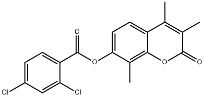 (3,4,8-trimethyl-2-oxochromen-7-yl) 2,4-dichlorobenzoate Struktur