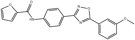 N-[4-[5-(3-methoxyphenyl)-1,2,4-oxadiazol-3-yl]phenyl]furan-2-carboxamide Struktur