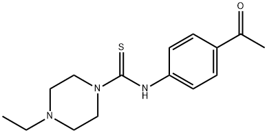 N-(4-acetylphenyl)-4-ethylpiperazine-1-carbothioamide Struktur