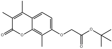 tert-butyl 2-(3,4,8-trimethyl-2-oxochromen-7-yl)oxyacetate Struktur