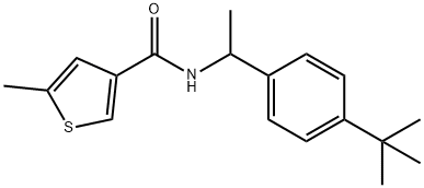 N-[1-(4-tert-butylphenyl)ethyl]-5-methylthiophene-3-carboxamide Struktur