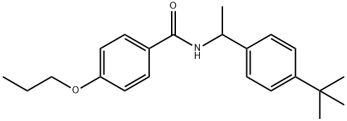 N-[1-(4-tert-butylphenyl)ethyl]-4-propoxybenzamide Struktur