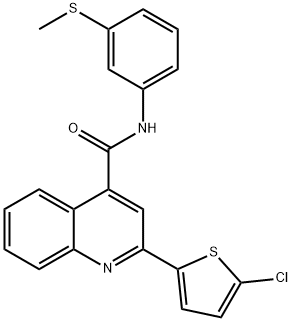 2-(5-chlorothiophen-2-yl)-N-(3-methylsulfanylphenyl)quinoline-4-carboxamide Struktur