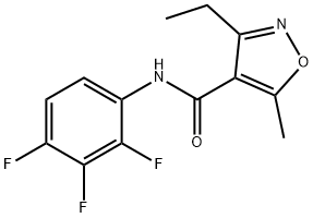 3-ethyl-5-methyl-N-(2,3,4-trifluorophenyl)-1,2-oxazole-4-carboxamide Struktur