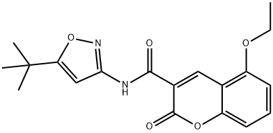 N-(5-tert-butyl-1,2-oxazol-3-yl)-5-ethoxy-2-oxochromene-3-carboxamide Struktur