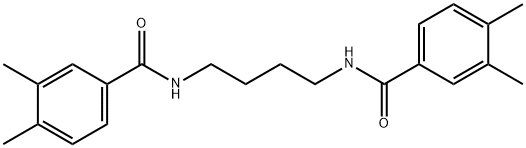 N-[4-[(3,4-dimethylbenzoyl)amino]butyl]-3,4-dimethylbenzamide Struktur