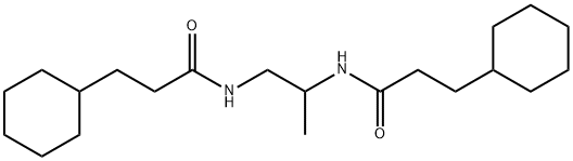 3-cyclohexyl-N-[2-(3-cyclohexylpropanoylamino)propyl]propanamide Struktur