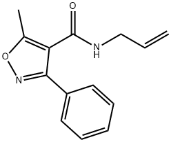 5-methyl-3-phenyl-N-prop-2-enyl-1,2-oxazole-4-carboxamide Struktur