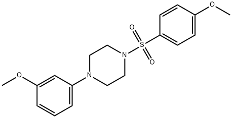 1-(3-methoxyphenyl)-4-(4-methoxyphenyl)sulfonylpiperazine Struktur