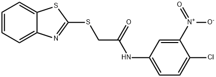 2-(1,3-benzothiazol-2-ylsulfanyl)-N-(4-chloro-3-nitrophenyl)acetamide Struktur