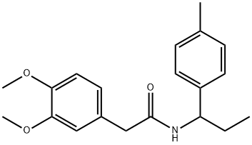 2-(3,4-dimethoxyphenyl)-N-[1-(4-methylphenyl)propyl]acetamide Struktur