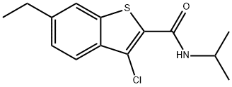 3-chloro-6-ethyl-N-propan-2-yl-1-benzothiophene-2-carboxamide Struktur