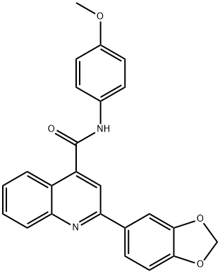 2-(1,3-benzodioxol-5-yl)-N-(4-methoxyphenyl)quinoline-4-carboxamide Struktur