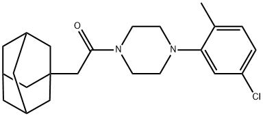 2-(1-adamantyl)-1-[4-(5-chloro-2-methylphenyl)piperazin-1-yl]ethanone Struktur