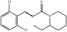 (E)-3-(2,6-dichlorophenyl)-1-(2-ethylpiperidin-1-yl)prop-2-en-1-one Struktur