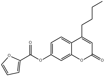 (4-butyl-2-oxochromen-7-yl) furan-2-carboxylate Struktur