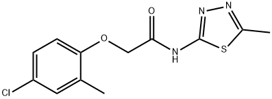 2-(4-chloro-2-methylphenoxy)-N-(5-methyl-1,3,4-thiadiazol-2-yl)acetamide Struktur