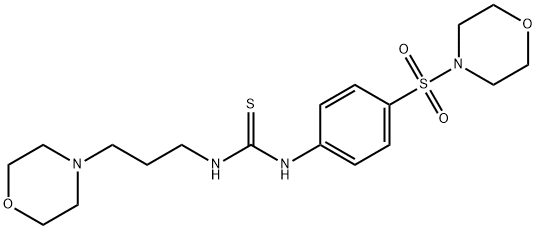 1-(3-morpholin-4-ylpropyl)-3-(4-morpholin-4-ylsulfonylphenyl)thiourea Struktur