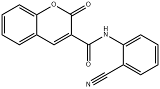 N-(2-cyanophenyl)-2-oxochromene-3-carboxamide Struktur