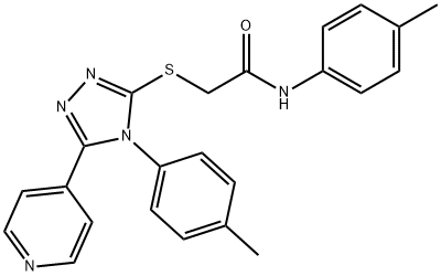 N-(4-methylphenyl)-2-[[4-(4-methylphenyl)-5-pyridin-4-yl-1,2,4-triazol-3-yl]sulfanyl]acetamide Struktur