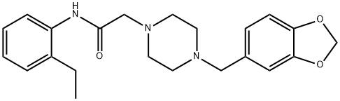 2-[4-(1,3-benzodioxol-5-ylmethyl)piperazin-1-yl]-N-(2-ethylphenyl)acetamide Struktur