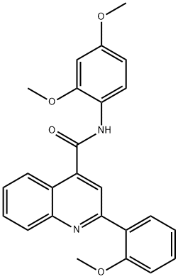 N-(2,4-dimethoxyphenyl)-2-(2-methoxyphenyl)quinoline-4-carboxamide Struktur