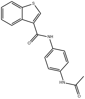 N-(4-acetamidophenyl)-1-benzothiophene-3-carboxamide Struktur