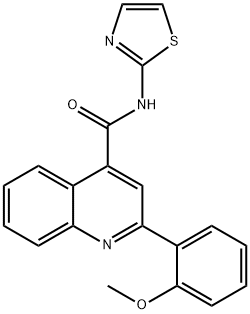 2-(2-methoxyphenyl)-N-(1,3-thiazol-2-yl)quinoline-4-carboxamide Struktur