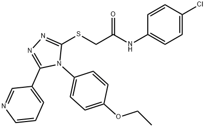 N-(4-chlorophenyl)-2-[[4-(4-ethoxyphenyl)-5-pyridin-3-yl-1,2,4-triazol-3-yl]sulfanyl]acetamide Struktur