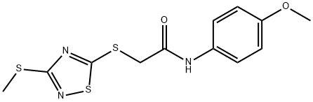 N-(4-methoxyphenyl)-2-[(3-methylsulfanyl-1,2,4-thiadiazol-5-yl)sulfanyl]acetamide Struktur