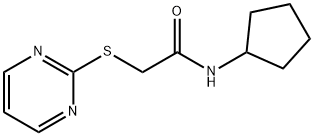 N-cyclopentyl-2-pyrimidin-2-ylsulfanylacetamide Struktur