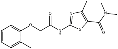 N,N,4-trimethyl-2-[[2-(2-methylphenoxy)acetyl]amino]-1,3-thiazole-5-carboxamide Struktur