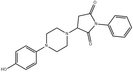 4-[4-(2,5-dioxo-1-phenylpyrrolidin-3-yl)piperazin-4-ium-1-yl]phenolate Struktur