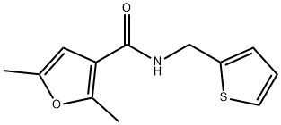 2,5-dimethyl-N-(thiophen-2-ylmethyl)furan-3-carboxamide Struktur