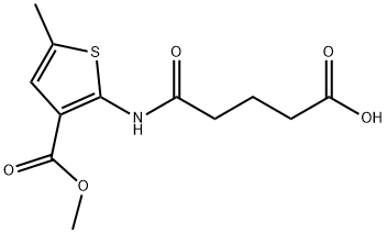 5-[(3-methoxycarbonyl-5-methylthiophen-2-yl)amino]-5-oxopentanoic acid Struktur