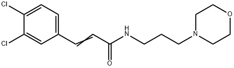 (E)-3-(3,4-dichlorophenyl)-N-(3-morpholin-4-ylpropyl)prop-2-enamide Struktur